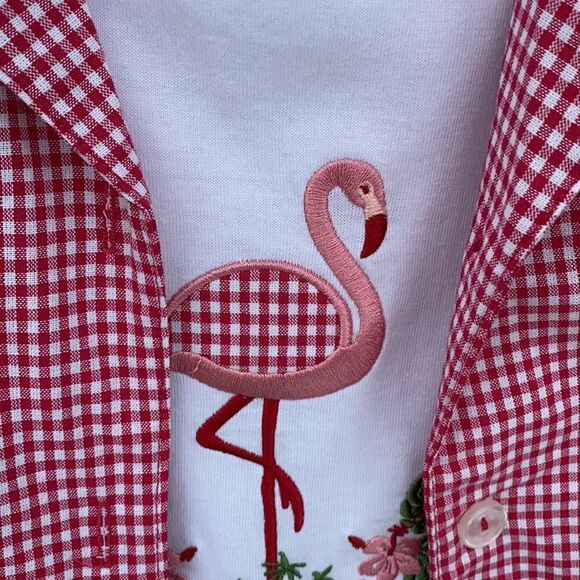 Flamingo 2 Piece Coral Bay Sz S 2 Flamingo Tank And Button Down NWT - Picture 4 of 16